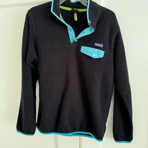 Patagonia Synchilla Women’s Snap-T Fleece Pullover in Black Size Large
